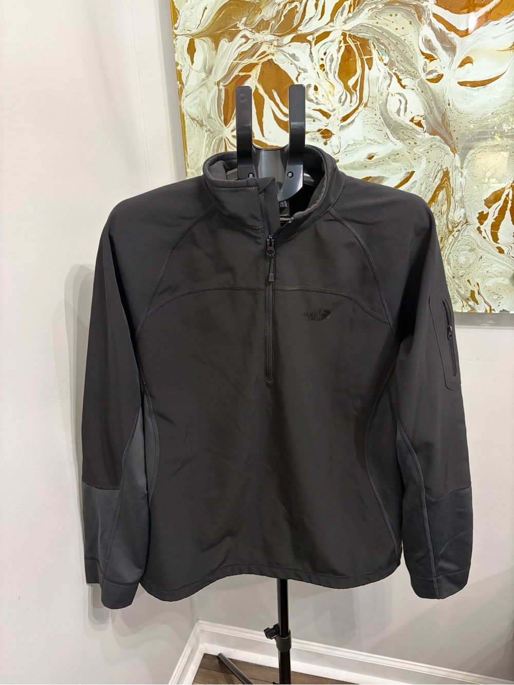 The North Face Apex Bionic 1/4 Zip Softshell Pullover Jacket Black Men's L